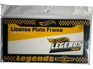 2025 Hot Wheels Legends Tour License Plate Frame black full-size NEW SEALED!!